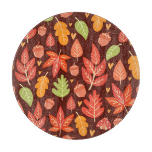 Planche À Découper Acornes, feuilles d'automne, papier peint de la fo