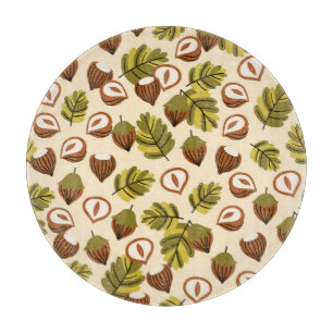 Planche À Découper Acorns Feuilles de noisette Motif sans couture