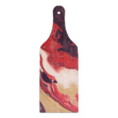 Planche À Découper Acrylique pour abstrait Rouge et acajou (Devant)