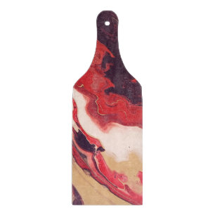 Planche À Découper Acrylique pour abstrait Rouge et acajou