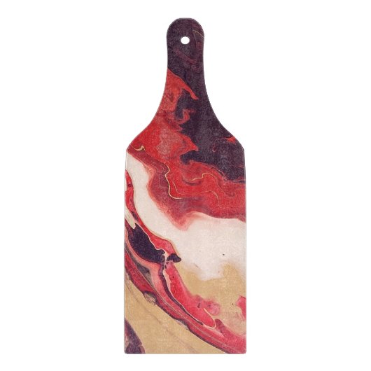 Planche À Découper Acrylique pour abstrait Rouge et acajou (Devant)