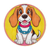 Planche À Découper Adorable Dessin Cartoon Chien souriant joyeusement (Devant)