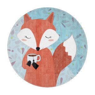 Planche À Découper Adorable Lady Fox Leaf Arrière - plan