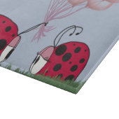 Planche À Découper Adorable Ladybug Avec Joli Bouquet De Balloon Rose (Coin)