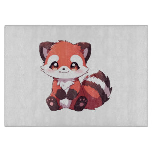 Planche À Découper adorable panda rouge