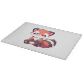 Planche À Découper adorable panda rouge (Coin)