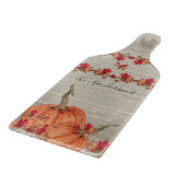 Planche À Découper Affaire Leaves de Rustic Wood Autumn Orange Pumkin (Coin)