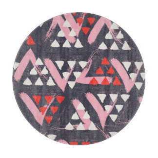 Planche À Découper Affichage Motif Artistique à main