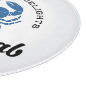 Planche À Découper Affiche affamée de restaurant de crabe (Coin)