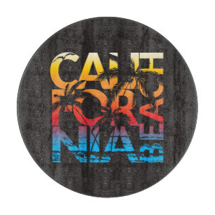 Planche À Découper Affiche de plage de la Californie