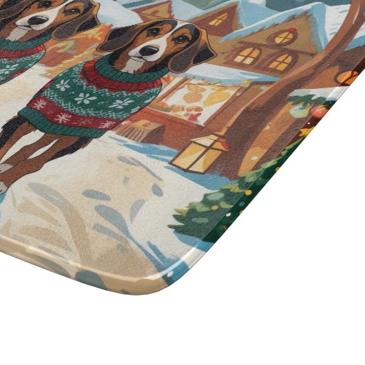 Planche À Découper Afghan Hound Dogs Christmas Snow Holiday (Coin)