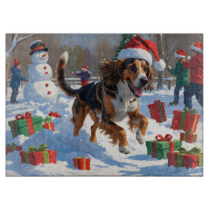 Planche À Découper Afghanistan Hound Festive Snow Scene