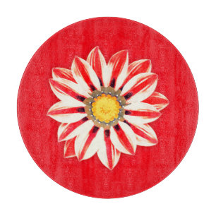 Planche À Découper Afrique / Gazania - Rouge et blanc rayé