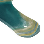 Planche À Découper Agate Abstrait Verte et doré Marbre Swirl (Coin)