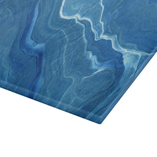 Planche À Découper Agate de marbre bleu Résumé (Coin)
