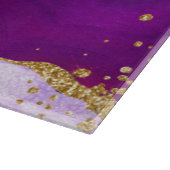 Planche À Découper Agate de Parties scintillant de Peacock violet et  (Coin)
