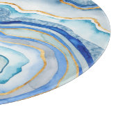 Planche À Découper Agate II de cobalt du monogramme | (Coin)