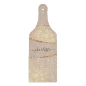 Planche À Découper Agate marbre parties scintillant en pierre beige o (Devant)