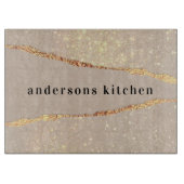 Planche À Découper Agate marbre parties scintillant en pierre beige o (Devant)