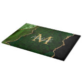 Planche À Découper Agate Marbre Vert et Or (Coin)