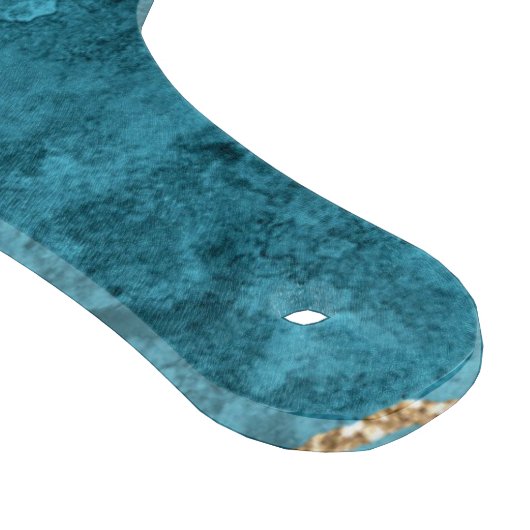 Planche À Découper Agate Turquoise Blue Gold Parties scintillant Marb (Coin)