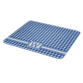 Planche À Découper Agritourisme Bleu et Blanc En vichy Plaid Monogram (Coin)