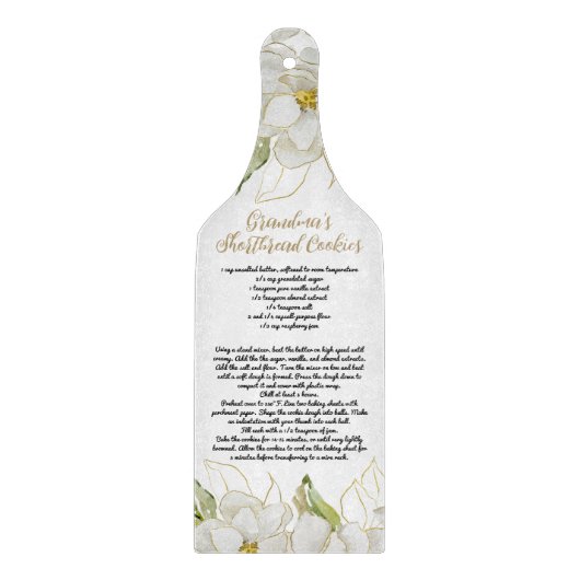 Planche À Découper Agritourisme de recette de biscuits de grand-mère (Devant)