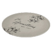 Planche À Découper Agritourisme Floral Custom Année de création (Coin)