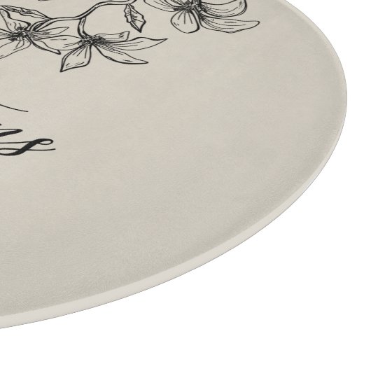 Planche À Découper Agritourisme Floral Custom Année de création (Coin)