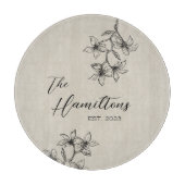 Planche À Découper Agritourisme Floral Custom Année de création (Devant)