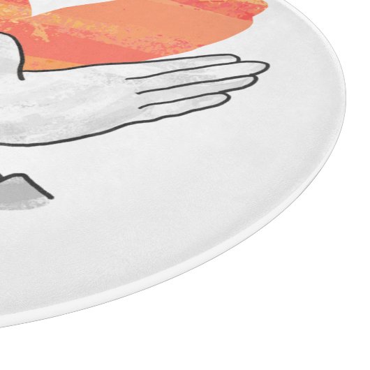 Planche À Découper Aigle à main silhouette orange (Coin)