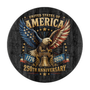 Planche À Découper Aigle du 250e anniversaire des États-Unis d'Amériq