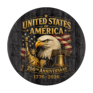 Planche À Découper Aigle du 250e anniversaire des États-Unis d'Amériq