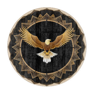 Planche À Découper Aigle royal sur mandala géométrique