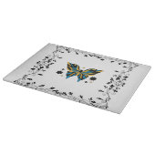 Planche À Découper Ailes Enchantées – Papillon Noir et Bleu (Coin)