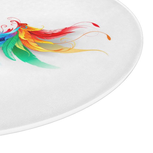 Planche À Découper Ailes fluffy arc-en-ciel (Coin)