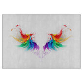 Planche À Découper Ailes fluffy arc-en-ciel (Devant)