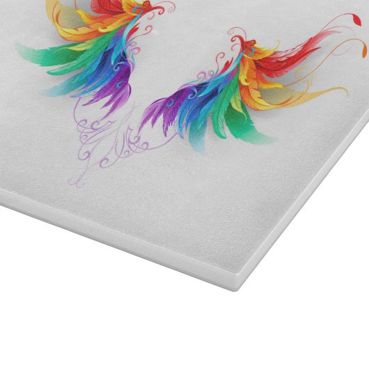 Planche À Découper Ailes fluffy arc-en-ciel (Coin)
