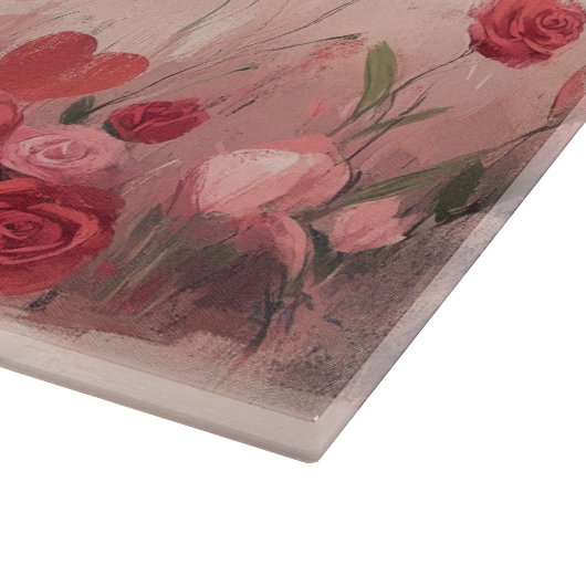 Planche À Découper Airedale avec Rose - Saint Valentin (Coin)