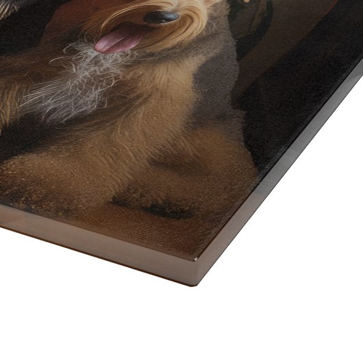 Planche À Découper Airedale près de la cheminée Noël (Coin)