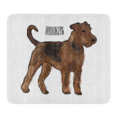 Planche À Découper Airedale terrier dog cartoon (Devant)