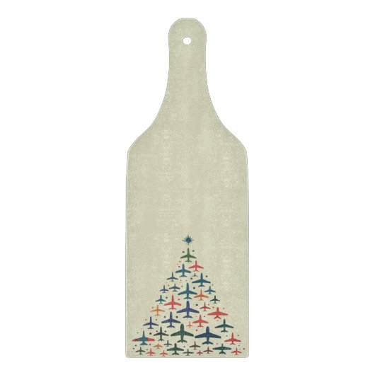 Planche À Découper Airplane Christmas Tree Retro Pilot Flying Flight (Devant)