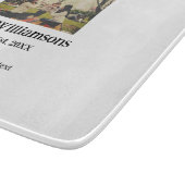 Planche À Découper Ajouter le nom de famille photo année rustique vin (Coin)