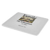 Planche À Découper Ajouter le nom de famille photo année rustique vin (Coin)