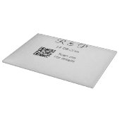 Planche À Découper Ajouter le nom du couple date année QR code ici ma (Coin)
