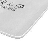 Planche À Découper Ajouter monogramme du nom du couple ajouter date a (Coin)