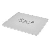 Planche À Découper Ajouter monogramme du nom du couple ajouter date a (Coin)