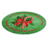 Planche À Découper Ajouter un nom Modifier le texte Rouge Vert Noël (Coin)