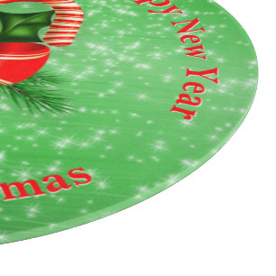 Planche À Découper Ajouter un nom Modifier le texte Rouge Vert Noël