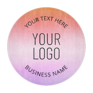 Planche À Découper Ajouter votre logo   Couleurs dégradées du coucher